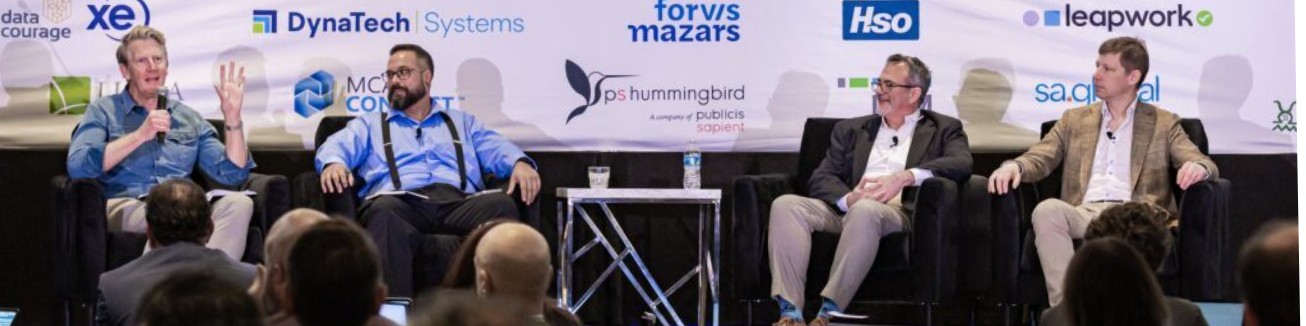 S. David Brown speaking at a technology conference